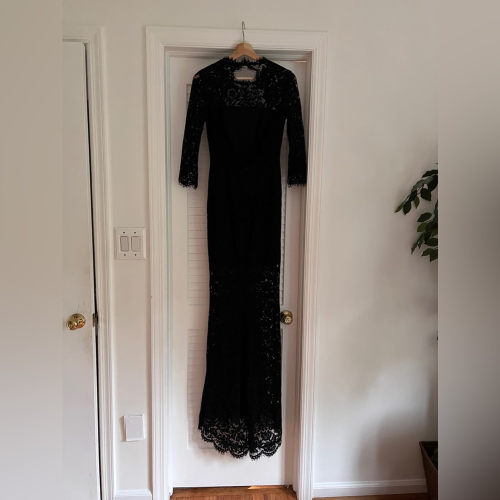 Rachel Zoe Formal Black Lace Gown